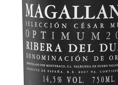 etiqueta vino Magallanes Optimum