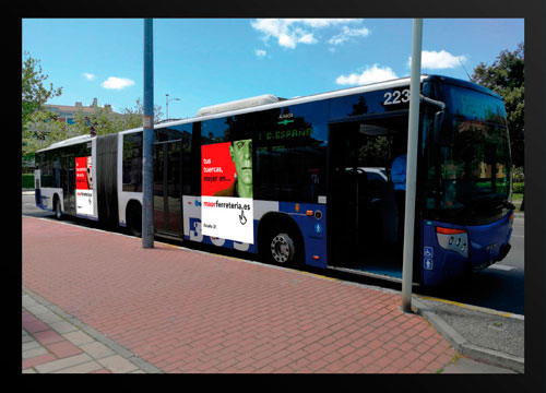 autobús campaña publicidad